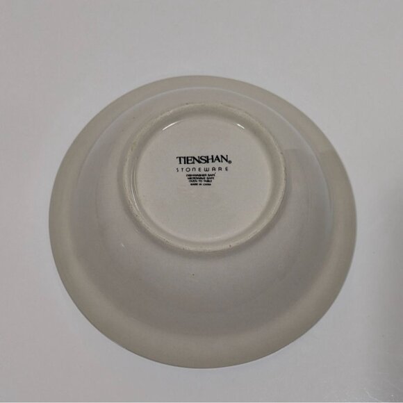 Tienshan Stoneware Teddy Bear Blue Floral Rim Childs Bowl - Picture 7 of 11